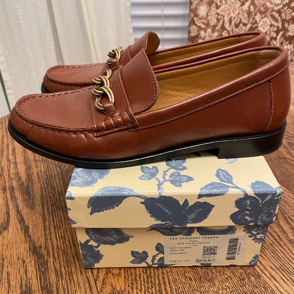 Worn Once- Sezane Vicki Loafers in Camel Leather - Size 38 - Picture 4 of 12